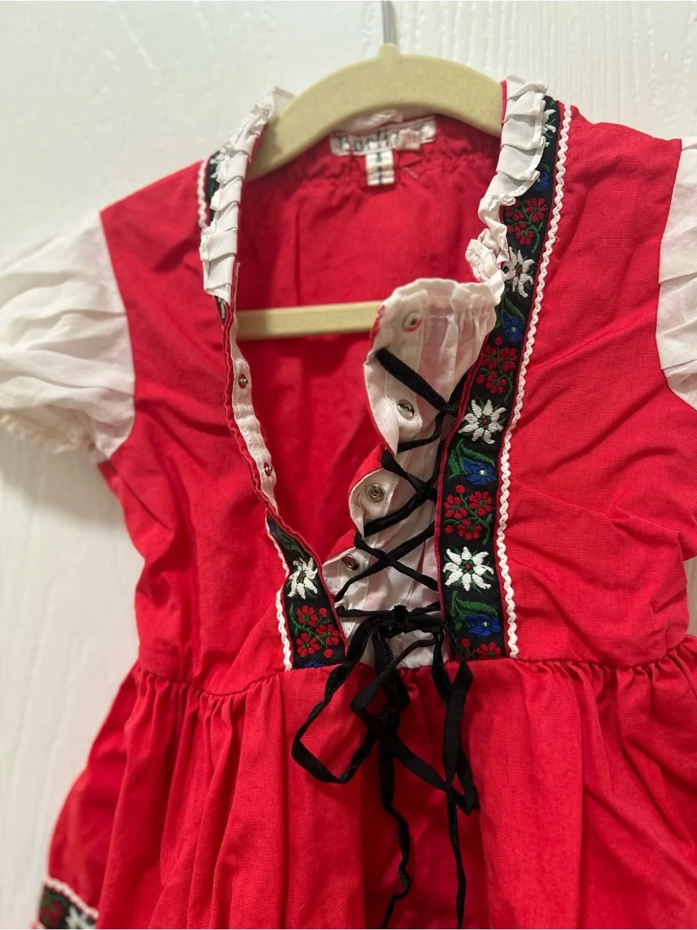 Vintage Marque Deposee Authentic German Dirndl Toddler Dress Size 12-24 months(?